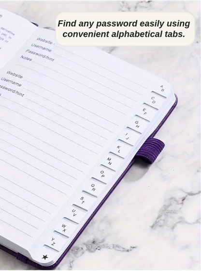 Password Organizer Book - Store Usernames & Passwords Offline