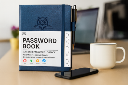 Password Organizer Book - Store Usernames & Passwords Offline