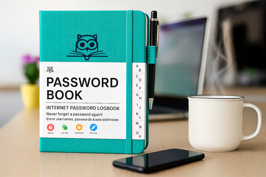 Password Organizer Book - Store Usernames & Passwords Offline