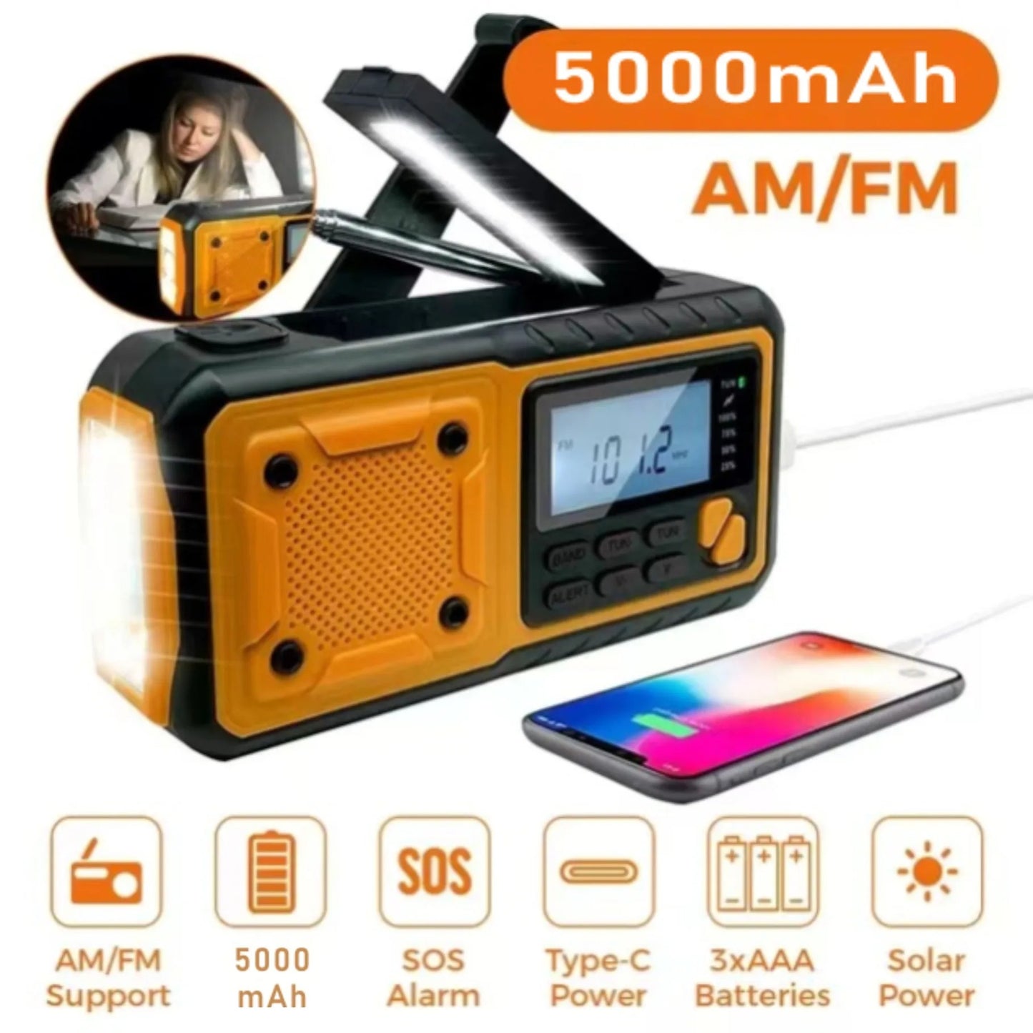 Multifunctional Portable Emergency Radio