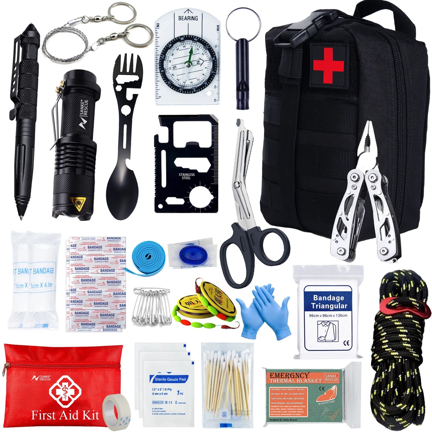 Survival & Emergency Kit - 24 Essential Tools and Supplies